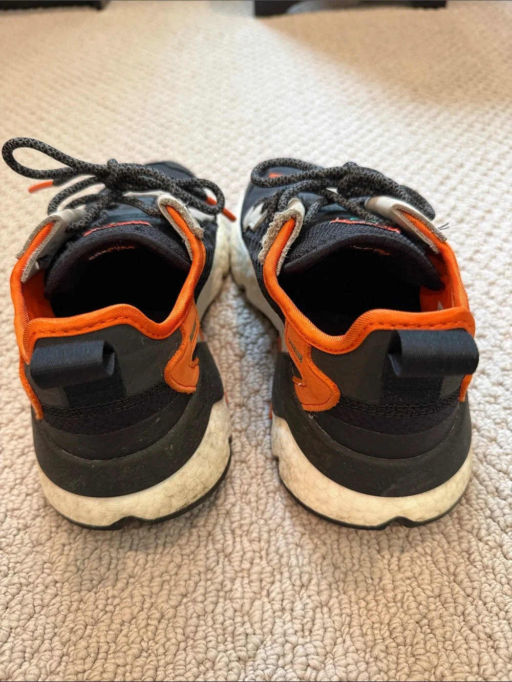 Kid’s Adidas Nite Jogger Core Black Grey Six Orange